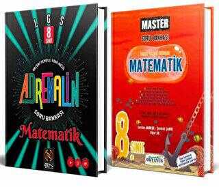 BKM Kitap 8. Sınıf Master Matematik Soru Bankası Okyanus Yayınları + 8. Sınıf LGS Matematik Adrenalin Soru Bankası 2`li set