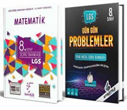 BKM Kitap 8. Sınıf Matematik LGS Soru Bankası Karekök Yayıncılık+8. Sınıf LGS Gün Gün Problemler Yeni Nesil Soru Bankası 2`li Set - BKM Kitap
