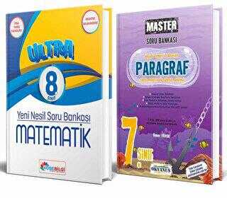 BKM Kitap 8. Sınıf Ultra Matematik Soru Bankası + 8. Sınıf Master Paragraf Soru Bankası Okyanus Yayınları 2`li Set