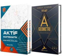 BKM Kitap Aktif Matematik 0 dan Başlayanlara +TYT-AYT Alıştıran Geometri Soru Kütüphanesi 2`li Set - BKM Kitap