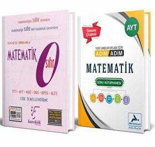 BKM Kitap Karekök Matematik Sıfır + AYT Matematik Adım Adım Soru Kütüphanesi Prf Yayınları 2`li Set
