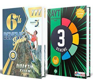 BKM Kitap TYT 6`lı Deneme Sınavı + 2022 AYT Video Çözümlü 3 Fasikül Deneme 2 Kitap - 1