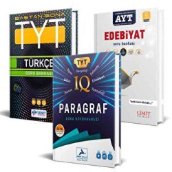 BKM Kitap TYT-AYT Türkçe - Edebiyat - Paragraf Soru Bankası 3`lü Set - BKM Kitap