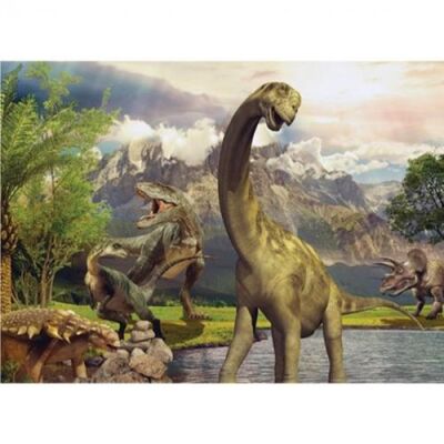 1000 Parça World Of Dinosaurs Dinozorların Dünyası Blue Focus Yayınları - 2