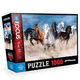 1000 Parça Horses Atlar Blue Focus Yayınları