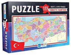 Türkiye Haritası Kutulu 123 Parça Puzzle Her İl Ayrı Parça Blue Focus - Blue Focus Yayınları