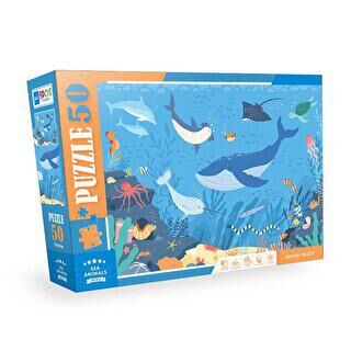 Blue Focus Sea Animals Deniz Hayvanları 50 Parça Puzzle Bf312 - 1