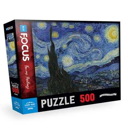500 Parça Starry Night Yıldızlı Gece Blue Focus Yayınları