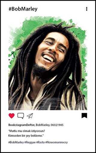 Bob Marley Bookstagram Defter - Aylak Adam Kültür Sanat Yayıncılık