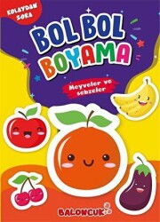Meyveler ve Sebzeler - Kolaydan Zora Bol Bol Boyama - Sancak Çocuk