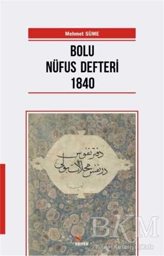 Bolu Nüfus Defteri 1840 - Kriter Yayınları