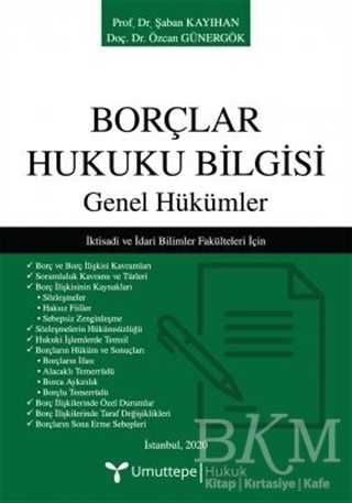 Borçlar Hukuku Bilgisi - Genel Hükümler - Umuttepe Yayınları