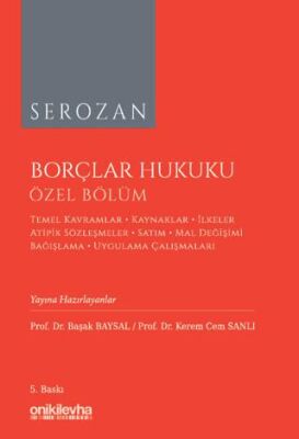 Borçlar Hukuku Özel Bölüm - 1