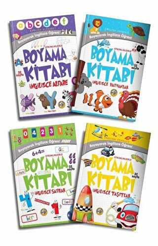 Boyayarak İngilizce Öğren Seti 4 Kitap Takım - Akıllı Zebra