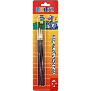 Brons 145 Serisi Sulu Fırça Set 3`lü 2-4-6 - 1