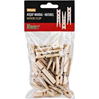 Brons Ahşap Mandal Naturel Büyük - 1