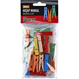 Brons Ahşap Mandal Renkli Küçük - 1