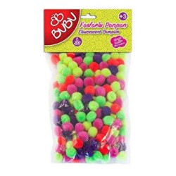 Bu-Bu Fosforlu Ponpon 1Cm 200`Lü Karma - BuBu