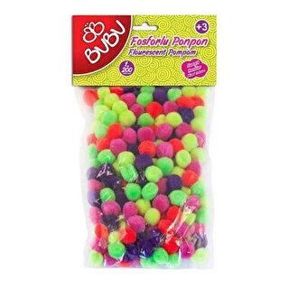 Bu-Bu Fosforlu Ponpon 1Cm 200`Lü Karma - 1
