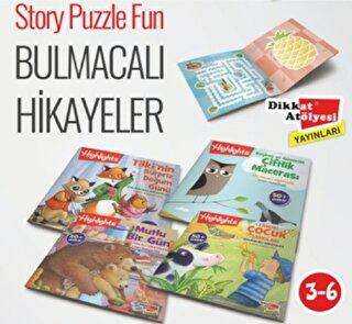 Sticker Bulmacalı Hikayeler 4`lü Set - Dikkat Atölyesi Yayınları