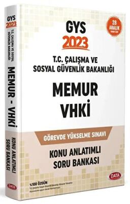 Data Yayınları Çalışma ve Sosyal Güvenlik Bakanlığı GYS Memur ve VHKİ Konu Anlatımlı Soru Bankası - 1