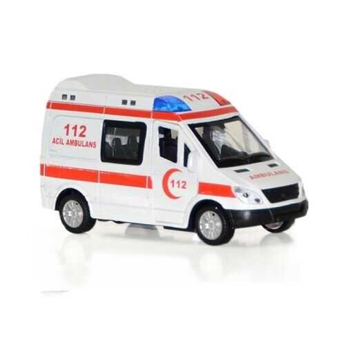 Can Toys Pilli Işıklı Sesli 112 Metal Ambulans - 1