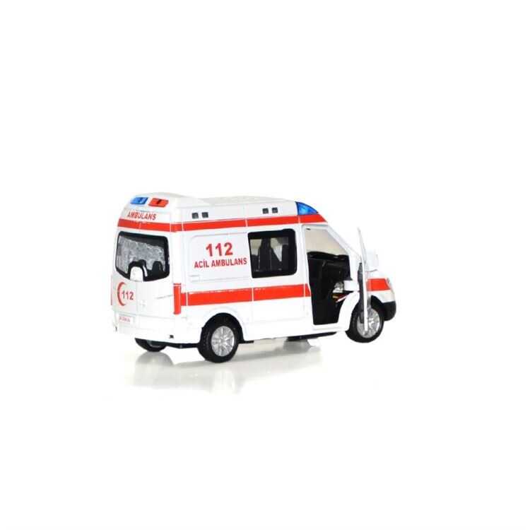 Can Toys Pilli Işıklı Sesli 112 Metal Ambulans - 2