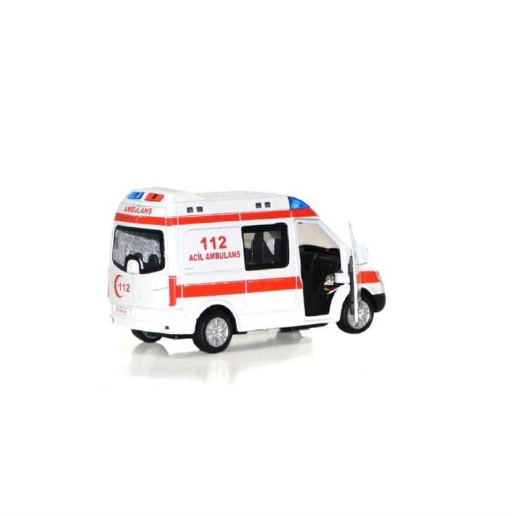 Can Toys Pilli Işıklı Sesli 112 Metal Ambulans