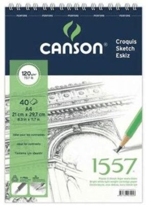 Canson 1557 Resim Ve Çizim Blok 120Gr A4 40Yp - 1