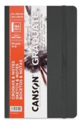 Canson BK Cangrabk Sert Kapaklı Eskiz Defteri 90Gr 14x21,6 184 Sayfa Siyah - Canson