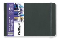 Canson CAN Graduate Sert Kapak Defter Yatay 200Gr 21,6x14 72 Sayfa - Canson