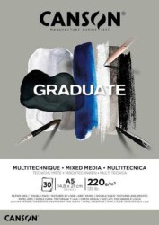 Canson PAD Cangrad Mix Media Gri 30 Sayfa A5 220Gr - Canson
