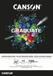Canson PAD Cangrad Siyah Blok 20 Sayfa A5 120Gr - Canson
