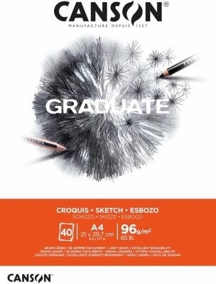 Canson PAD Cangrad Sketch 40 Sayfa A4 96Gr Eskiz Bloğu - 1