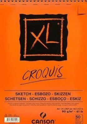 Canson Xl Croquis Spiralli Eskiz Defteri 90Gr A4 Boy 50 Yaprak - 1