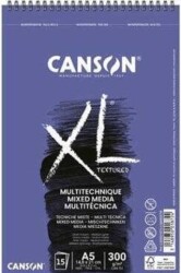 Canson XL Mix Media Çok Amaçlı Spiralli Çizim Defteri 300gr A5 15 Sayfa - Canson