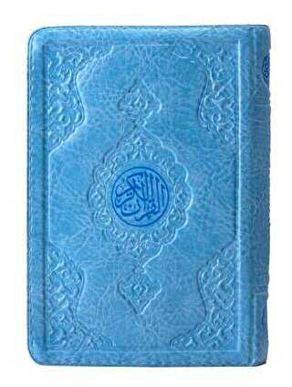 Çanta Boy Kur`an-ı Kerim Mavi Renk, Kılıflı, Mühürlü