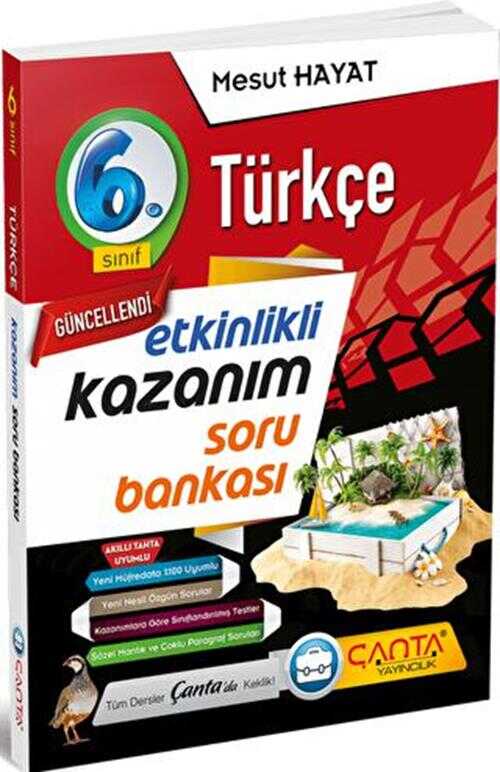 Çanta Yayınları 6. Sınıf Türkçe Etkinlikli Kazanım Soru Bankası