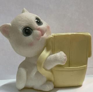 Çantalı Kedi Kalemlik - Sarı - 1