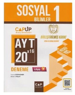 Çap Yayınları AYT Sosyal Bilimler 1 20 X 16 Up Deneme - 1