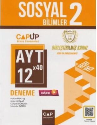 Çap Yayınları AYT Sosyal Bilimler 2 12 X 40 Up Deneme - 1