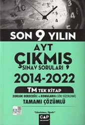 Çap Yayınları AYT TM Son 9 Yıl Tamamı Çözümlü Çıkmış Sorular - Çap Yayınları
