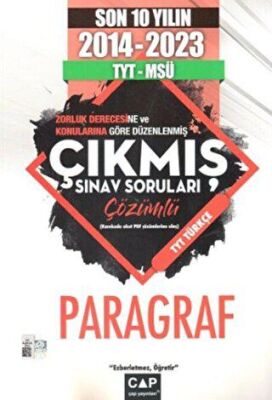 Çap Yayınları TYT MSÜ Paragraf Son 10 Yıl Çıkmış Sorular - 1