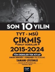 Çap Yayınları TYT MSÜ Son 10 Yılın Çıkmış Soruları - Çap Yayınları
