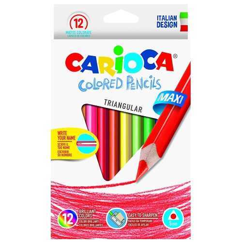 Carioca Jumbo Üçgen Kuru Boya Kalemi 12 Renk