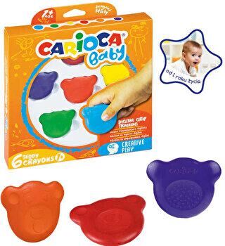 Carioca Teddy Bebek Crayons 6 Renk - 1