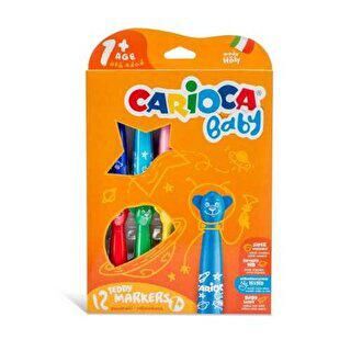 Carioca Teddy Şekilli Jumbo Bebek Süper Yıkanabilir 12Li Keçeli Boya - 1