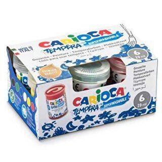 Carioca Tempera Sulu Boya Süper Yıkanabilir 6x25ml - 1
