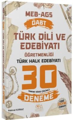 ÖABT MEB-AGS Türk Dili ve Edebiyatı Öğretmenliği Türk Halk Edebiyatı 30 Deneme Çözümlü - 1