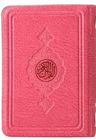 Cep Boy Kur`an-ı Kerim Pembe, Kılıflı, Mühürlü - Hayrat Neşriyat